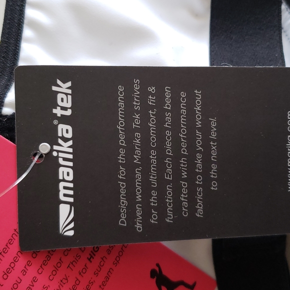 MARIKA TEK High Impact Microfiber Racerback Sport Bra CoolMax Cotton Dry-Wik NEW - Picture 12 of 16